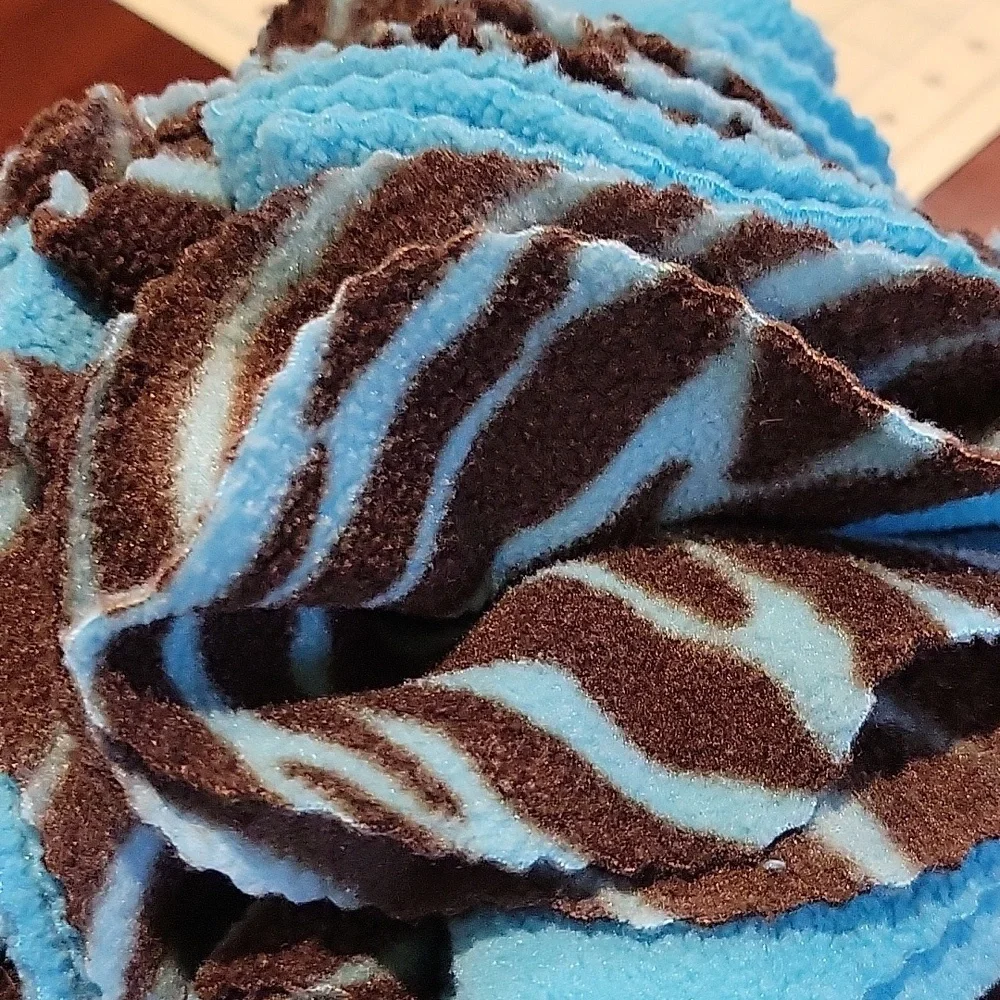 For Dogs Large snuffle sniffer ball brown & turquoise animal pattern